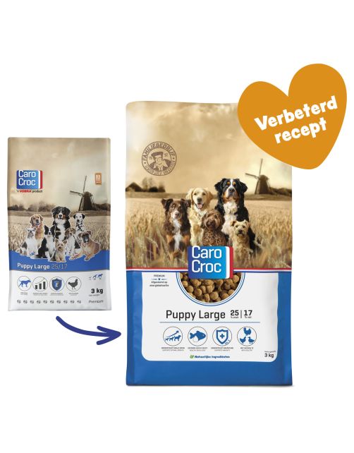 Carocroc Puppy Large Gevogelte&Vlees&Rijst - Hondenvoer Caro croc