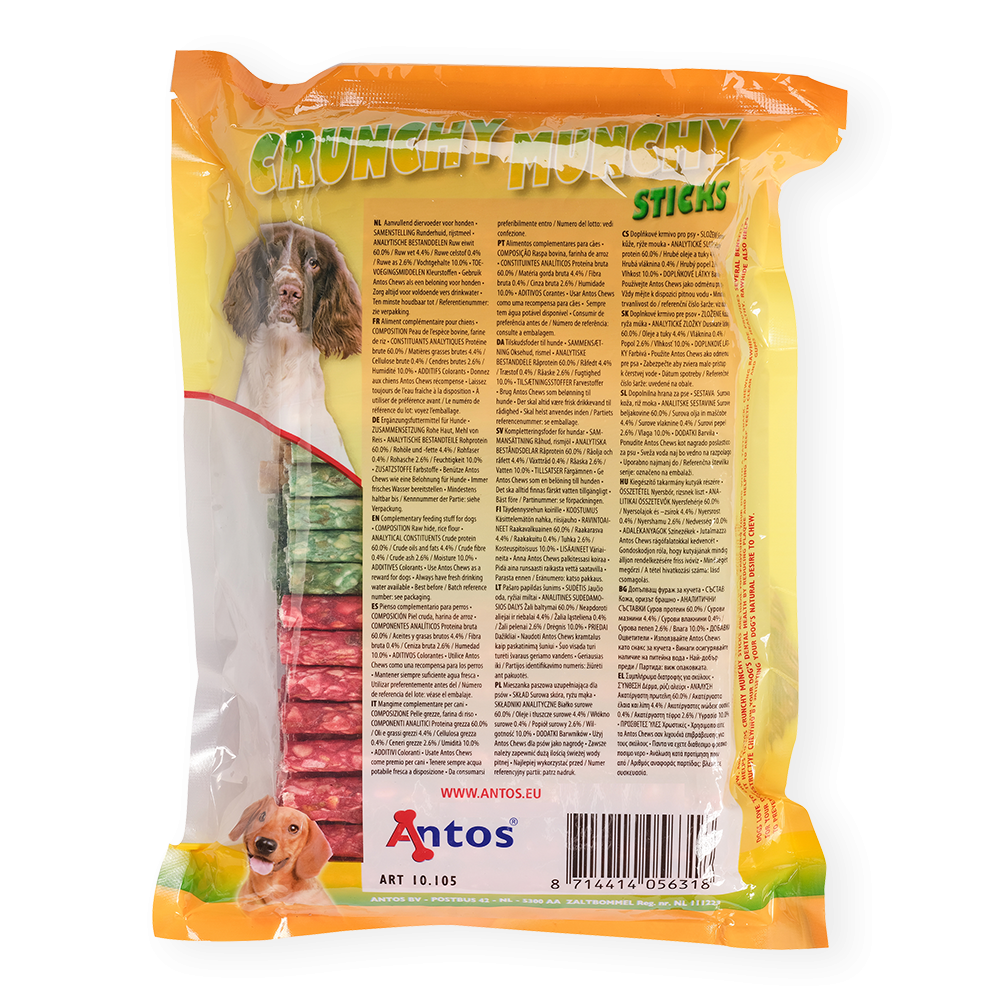 Antos Crunchy Munchy Sticks 5" 10 mm Assorti Antos