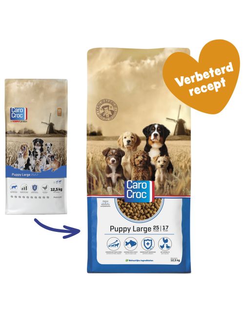 Carocroc Puppy Large Gevogelte&Vlees&Rijst - Hondenvoer Caro croc