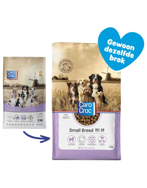 Carocroc Small Breed Vlees&Gevogelte&Rijst - Hondenvoer Caro croc