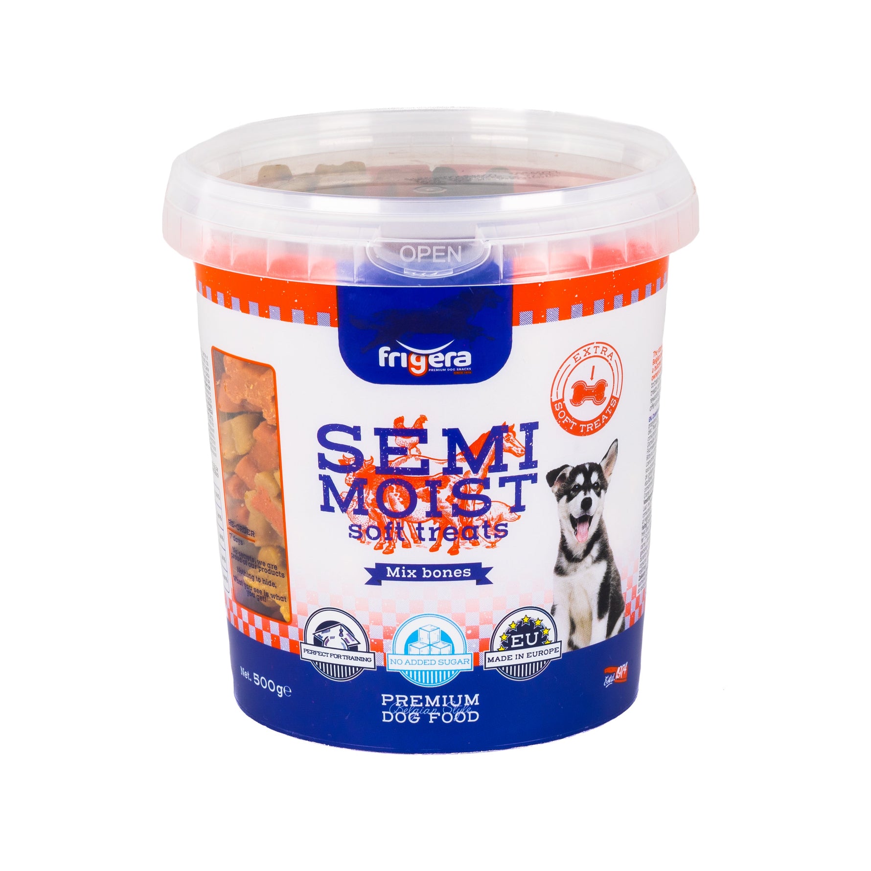 Frigera Semi-Moist Soft Treats Mix Bones 500 g - Halfzachte Hondenbeloning Frigera