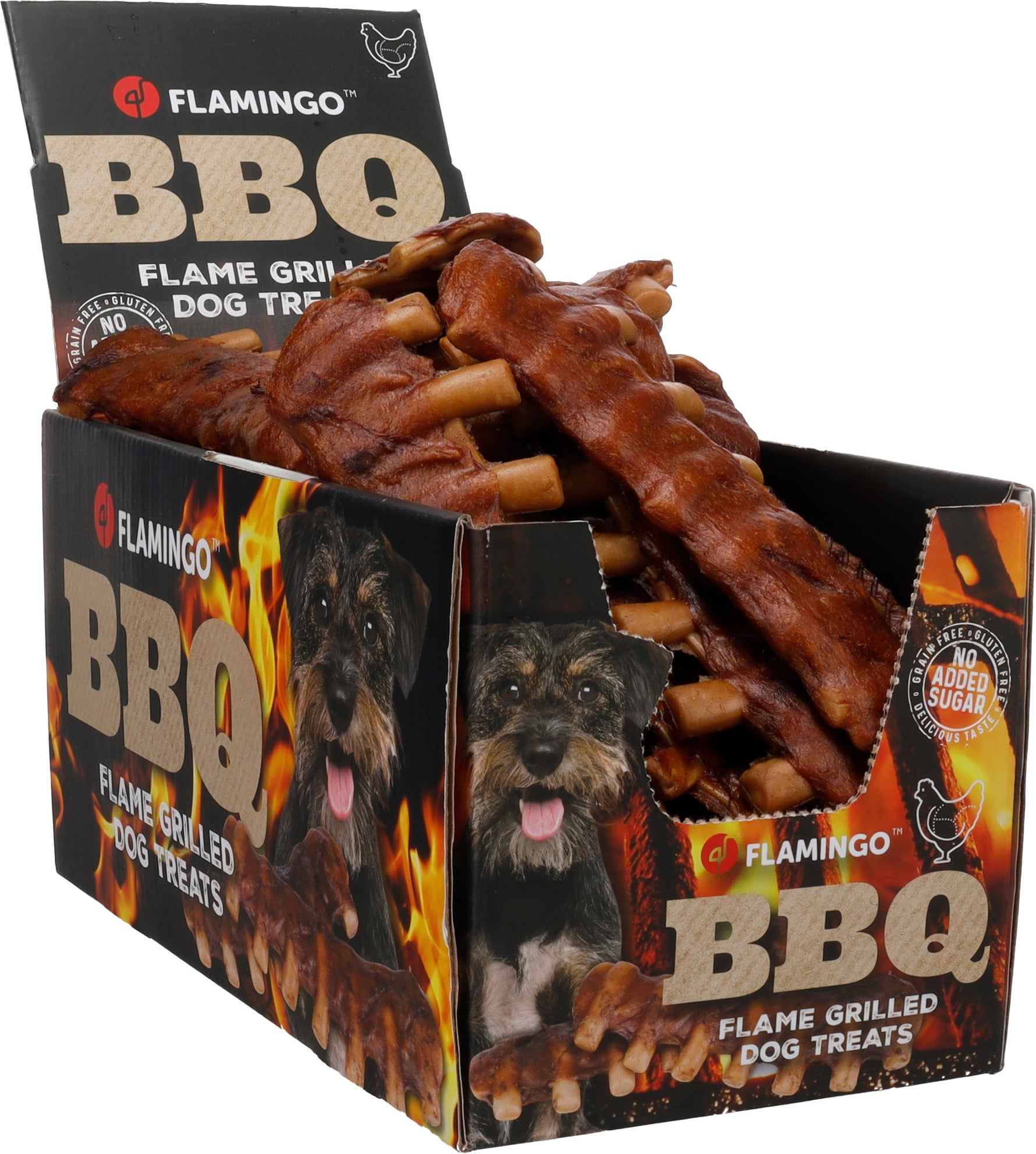 Flamingo BBQ Rib met Kip - Graanvrije Hondensnack Flamingo
