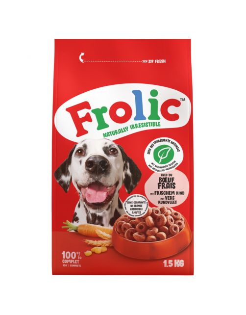 Frolic Droog Rund Hondenvoer - Smaakvolle Ringetjes Frolic