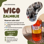 Wico Zalmolie — Voor een glanzende vacht & sterke weerstand! Wico-Diervoeding