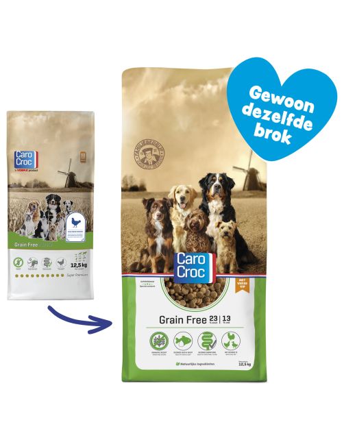 Carocroc Grain Free Gevogelte&Aardappel&Bieten - Hondenvoer Caro croc