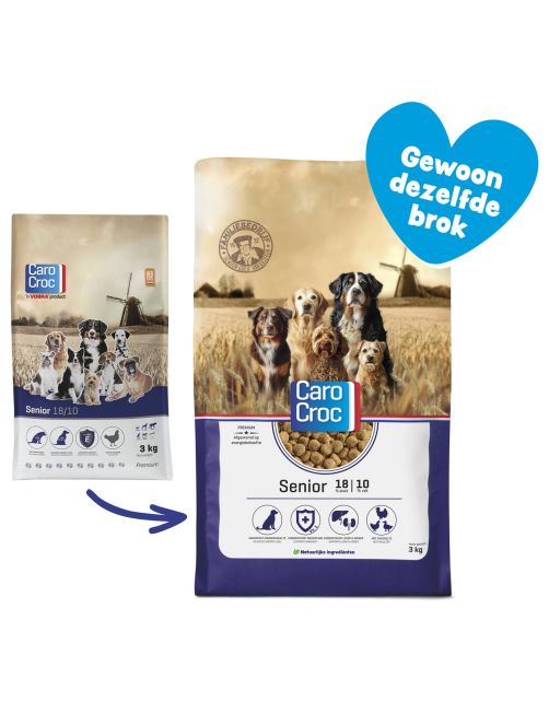 Carocroc Senior Granen&Gevogelte&Vlees - Hondenvoer Caro croc