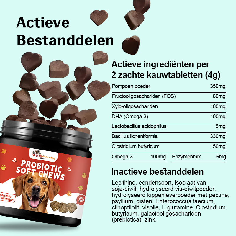 Wico Diervoeding Probiotic Bites — Gezonde darmen, blije dieren Wico-Diervoeding