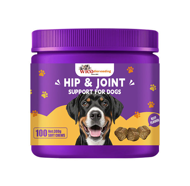 Wico Hip & Joints Support voor Honden – 100 Kauwtabletten | Gewrichten & Mobiliteit | 300g Wico-Diervoeding