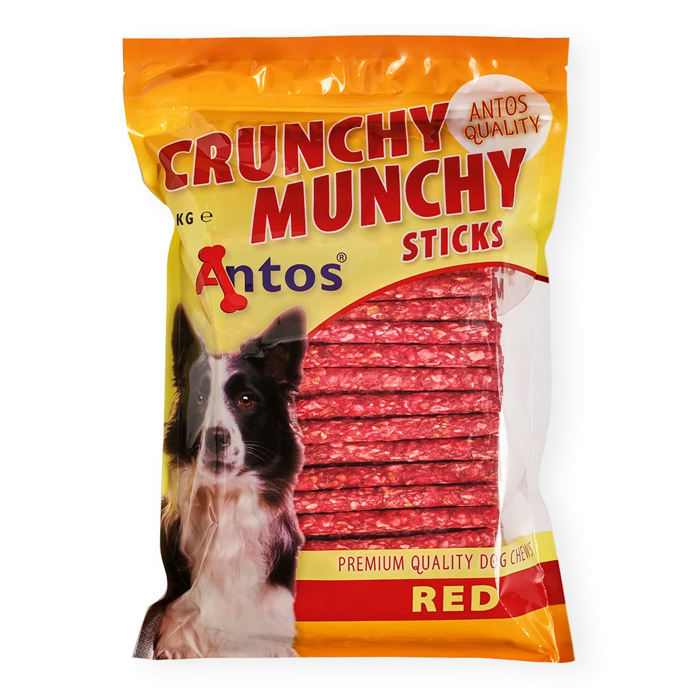 Antos Crunchy Munchy Sticks 5" 10 mm Rood Antos