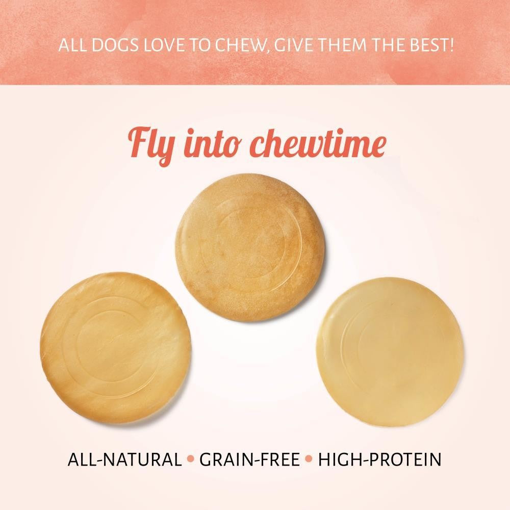 Antos Frisbee 8" 100 gr - Natuurlijke Kauwschijf Runderhuid Antos