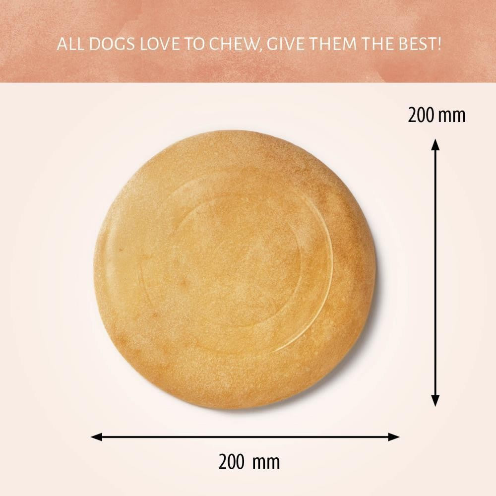 Antos Frisbee 8" 100 gr - Natuurlijke Kauwschijf Runderhuid Antos