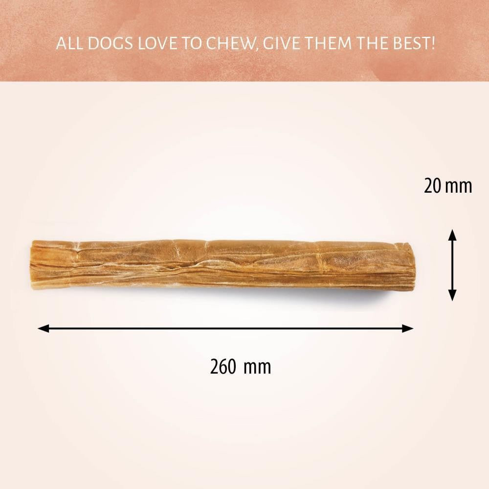 Antos Geperste Staaf 10" 20 mm - Extra Harde Kauwstaaf Runderhuid Wico Diervoeding