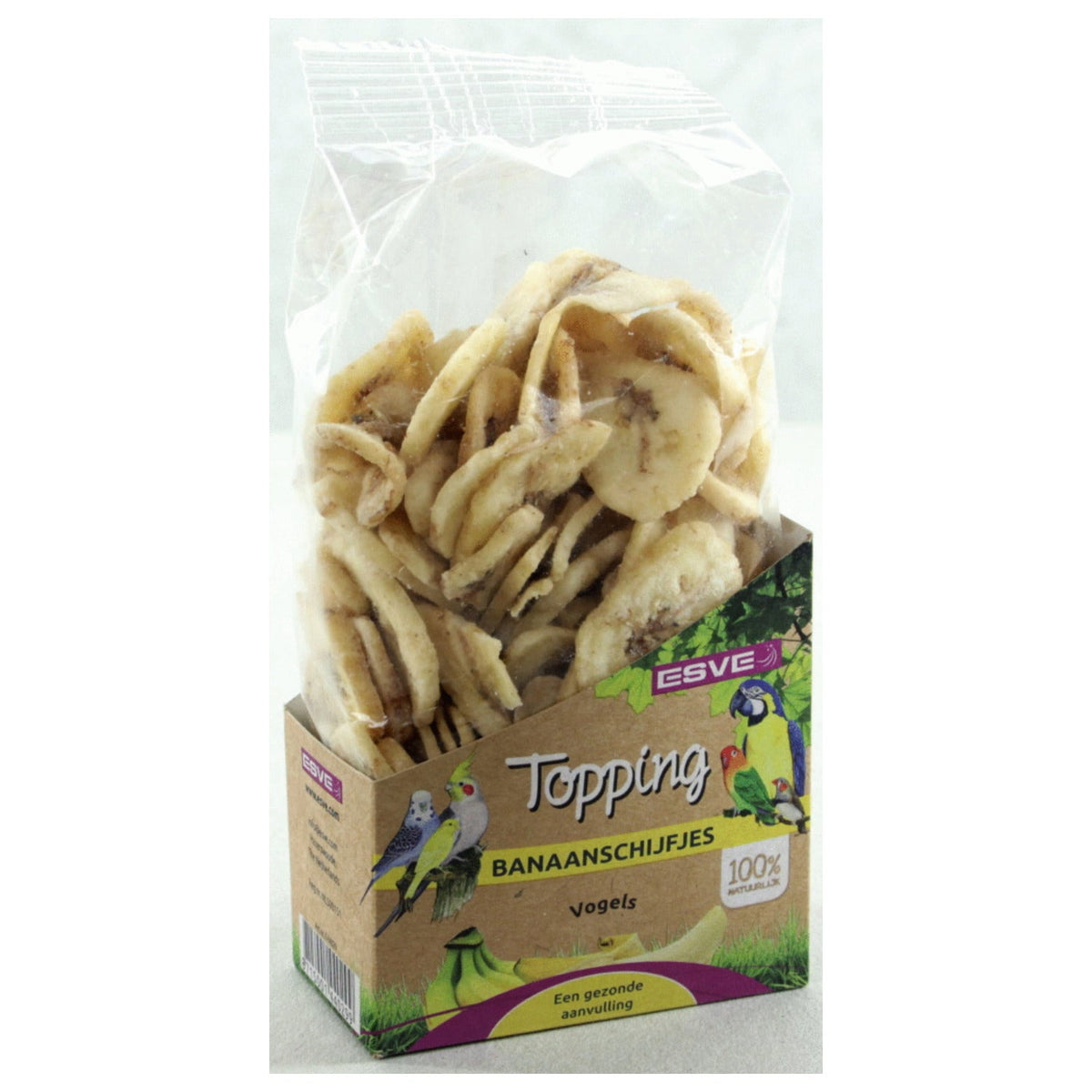 Esve Topping Banaanschijfjes Vogel 180g - Natuurlijke Vogelsnack Esve