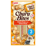 Inaba Churu Bites Kip 42 g - Zachte Kattensnack met Romige Vulling Inaba
