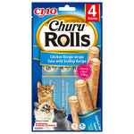 Inaba Churu Rolls Kip Tonijn Jacobsschelp (4 stuks) - Luxe Kattensnack Inaba