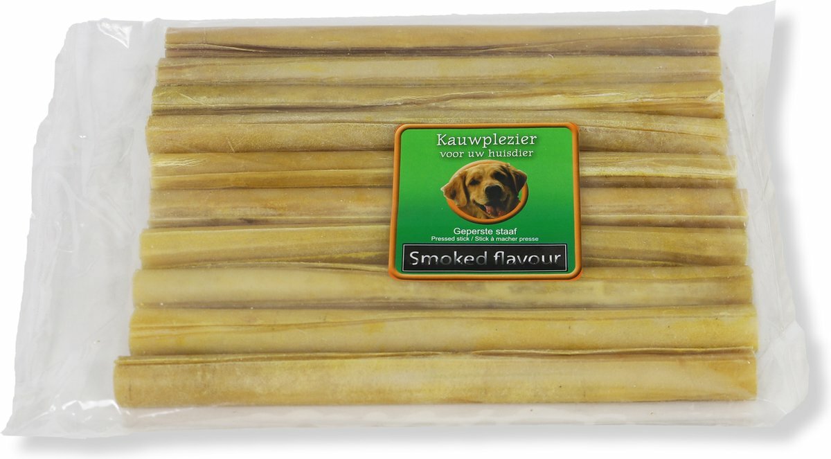 Van Boon Kauwstaaf Gerookt 25 cm (10 stuks) - Natuurlijke Kauwsnack Boon