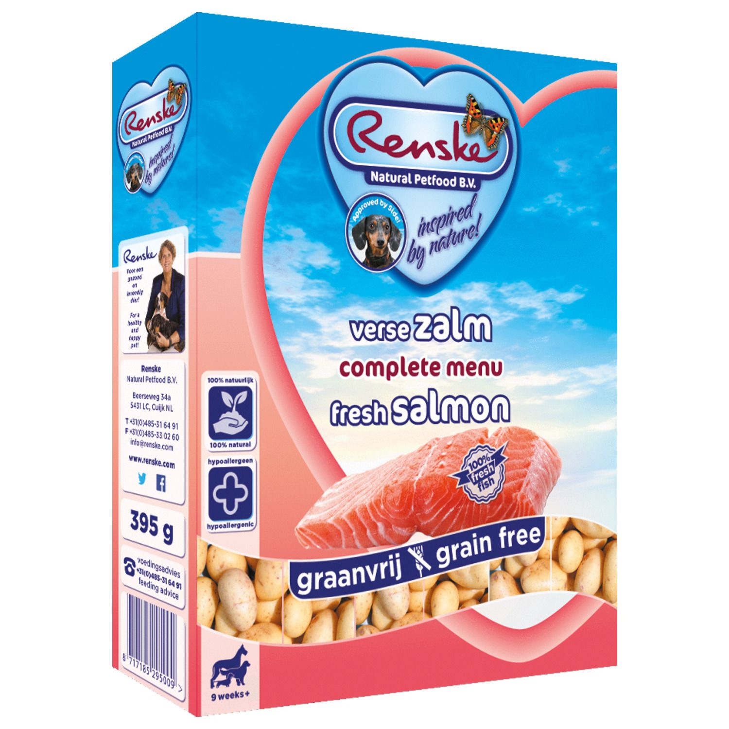 Renske Adult Vers Gestoomde Zalm & Aardappel 395 g - Graanvrij Renske