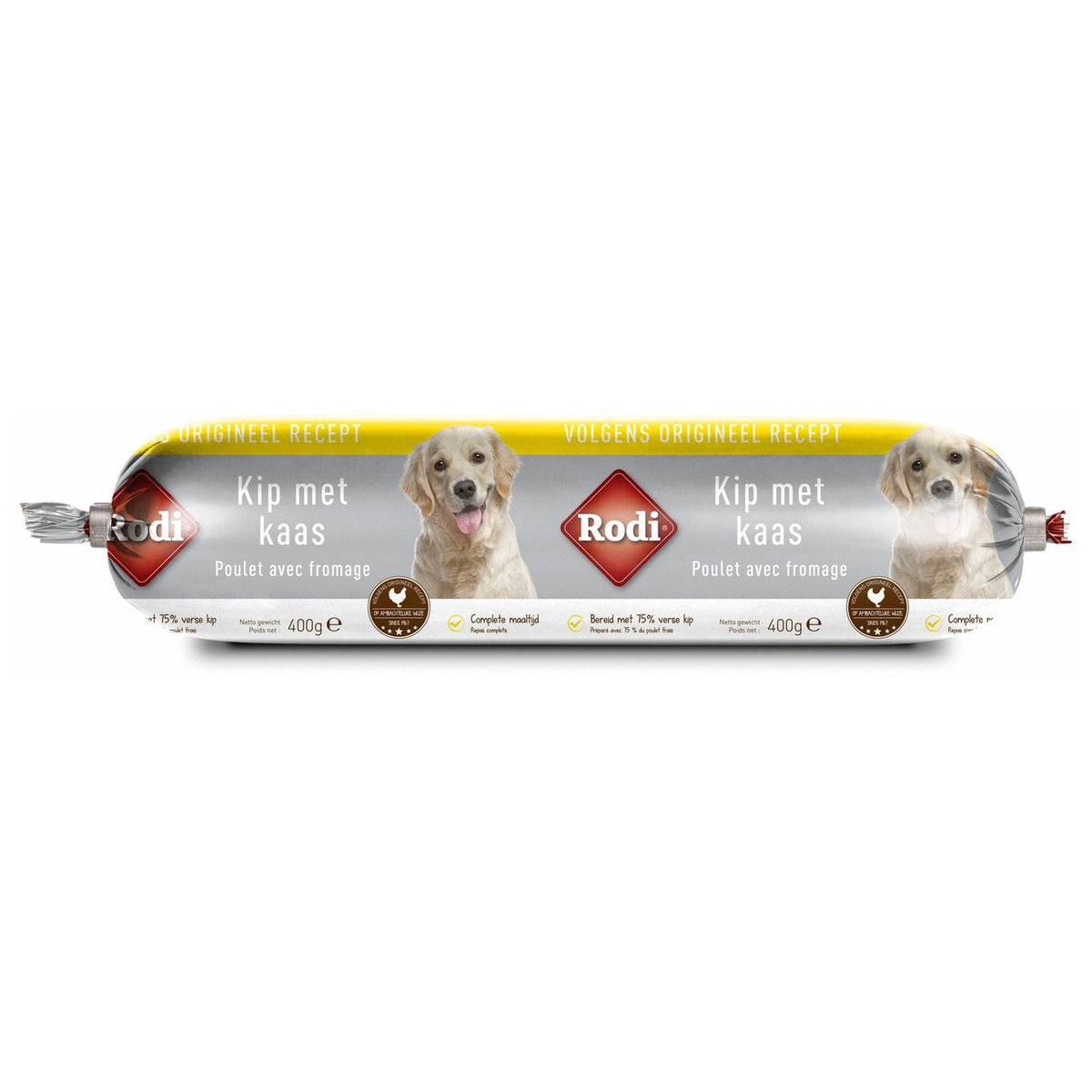 Rodi Worst 400 g - Hondensnacks - Kip&Kaas Rodi