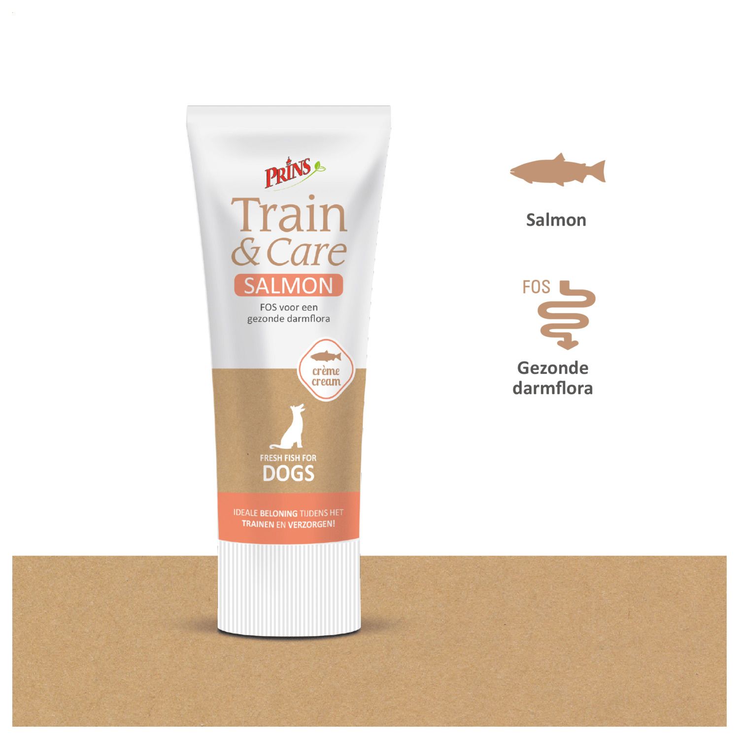 Prins Train & Care Dog Paté Zalm 75 g - Graanvrije Beloningstube Prins