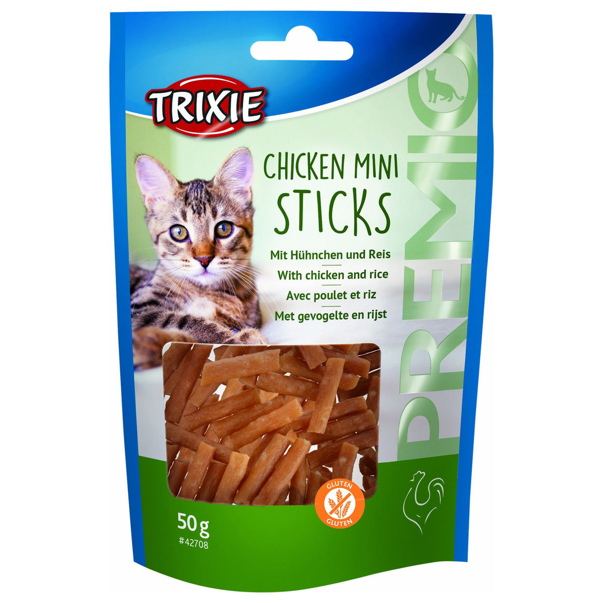 Trixie Premio Mini Sticks Kip 50 g - Hoog Vleesgehalte Kattensnack Trixie