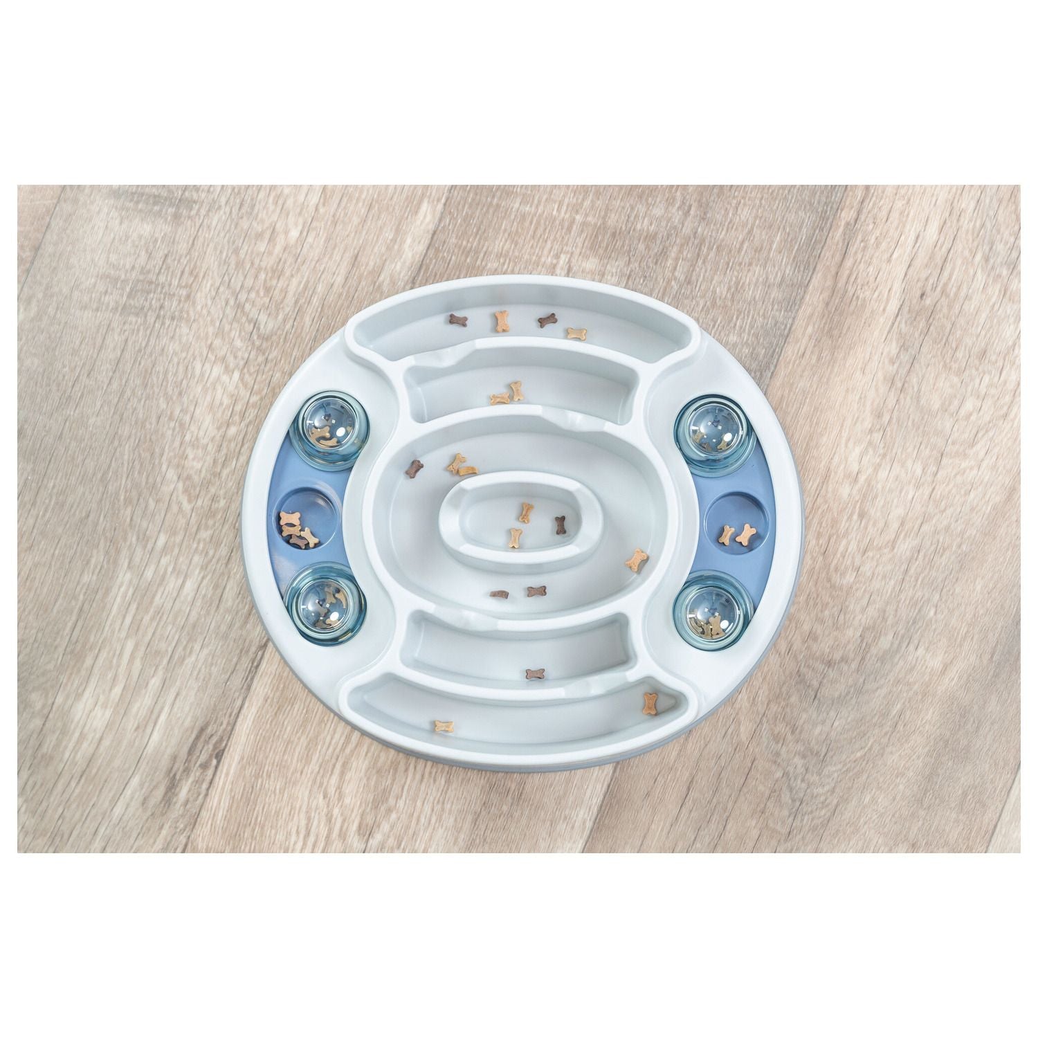 Trixie Dog Activity Slide & Feed Denkspel - Hondenspeelgoed - 30x27 cm Wit Dark Navy Level 1 Trixie