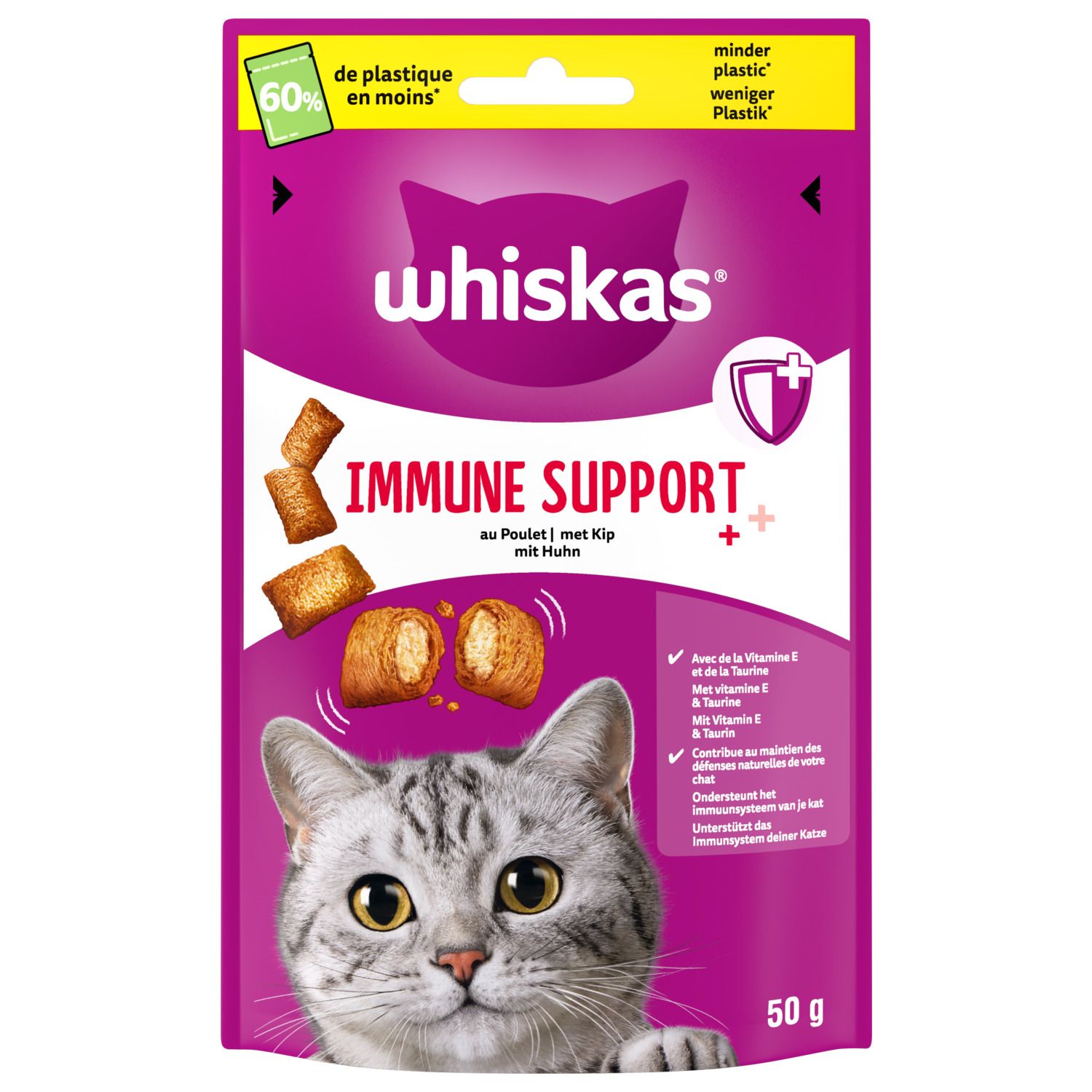 Whiskas Immune Support Kip 50 g - Weerstand Ondersteunende Kattensnack whiskas